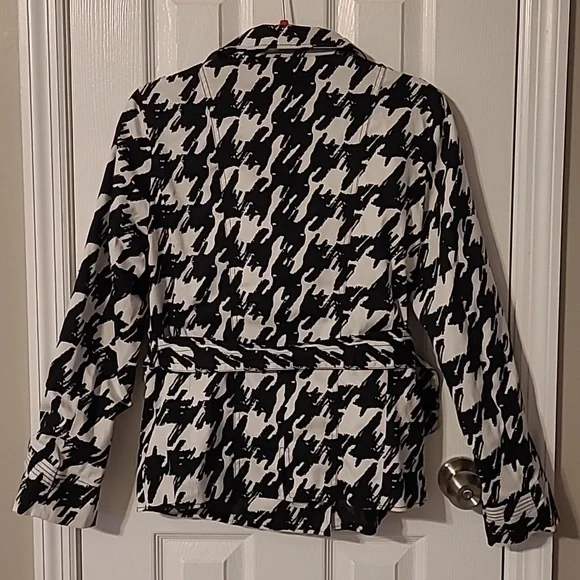Appraisal Double Breasted Jacket/Blazer Black & White Houndstooth - Picture 2 of 8